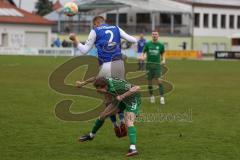 Bezirksliga - Saison 2022/2023 - SV Manching  - TSV Rohrbach - Hagen Leon blau Rohrbach - Dexl Johannes grün Manching - Foto: Meyer Jürgen
