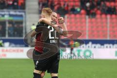 2.BL; SSV Jahn Regensburg - FC Ingolstadt 04; Tor Jubel Treffer Christian Gebauer (22, FCI) Michael Heinloth (17, FCI)