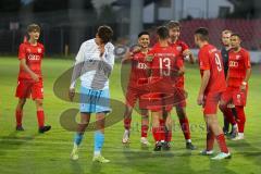 Bayernliga - U17 - Saison 2022/2023 - FC Ingolstadt 04 -  1860 München - Der 3:0 Führungstreffer durch Sinai Engjell rot FCI - Jubel - Foto: Meyer Jürgen