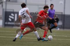 2023_10_28 - Bayernliga Nord - Saison 2023/24 - FC Ingolstadt 04 II - ASV Cham - Leandro Joaquin Kreit Casale rot FCI - Michael Lamecker weiss Cham - Foto: Meyer Jürgen