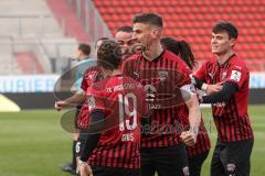 3. Liga - FC Ingolstadt 04 - Waldhof Mannheim - Tor Jubel Caniggia Ginola Elva (14, FCI) Stefan Kutschke (30, FCI) Marcel Gaus (19, FCI) Thomas Keller (27, FCI) Fatih Kaya (9, FCI)