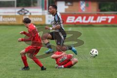 Kreisliga- Saison 2024/25- TSV Kösching - TSV Ober./Unterh.stadt-  - Manuell Hunner weiss Ober-/Unterh.stadt  - Marc Kocima rot Kösching - Pablo Krantz Blanco rot Kösching - Foto: Meyer Jürgen