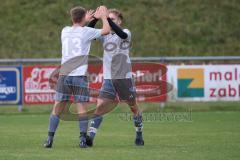 2023_11_5 - SV Kasing - TV Münchsmünster - Kreisliga - Saison 2023/24 -  Der 1:1 Ausgleichstreffer durch Tobias Schmid grau Münchsmünster  - jubel - Foto: Meyer Jürgen