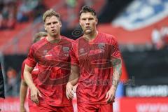 3. Liga; FC Ingolstadt 04 - SSV Jahn Regensburg; vor dem Spiel Simon Lorenz (32, FCI) Jonas Scholz (15, FCI)