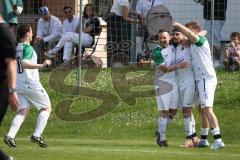 Kreisklasse - Saison 2025/26- SV Lippertshofen - Türkisch SV Ingolstadt-  - Linus Pfaller weiss Lippertshofen  mit dem 3:1 Führungstreffer - jubel - XXXXX - Foto: Meyer Jürgen