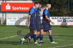 Kreisliga - Saison 2022/2023 - Türk.SV Ingolstadt - SV Menning - Der 1:1 Ausgleichstreffer per Elfmeter durch Fabian Neumayer blau Menning - jubel - Foto: Meyer Jürgen