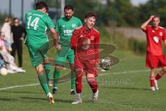 Kreisklasse - Saison 2025/26- TSV Lenting - SV Eitensheim - Basrian Schiweck grün Lenting - Tobias Springer rot Eitensheim - Foto: Meyer Jürgen