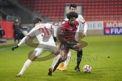 3. Liga - FC Ingolstadt 04 - Hallescher FC - Francisco Da Silva Caiuby (13, FCI) Landgraf Niklas (31 Halle) Gündüz Selim (9 Halle)