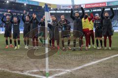 3. Liga - Saison 2025/26 - Hansa Rostock - FC Ingolstadt 04  -  Die Mannschaft bedankt sich bei den Fans - jubel - Foto: Meyer Jürgen
