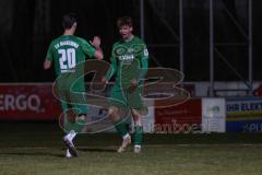 Landesliga - Saison 2024/25 - SV Manching - FC Ehekirchen - Luca Bienek (Nr.16 - SV Manching) mit dem 1:0 Führungstreffer - jubel- Foto: Meyer Jürgen