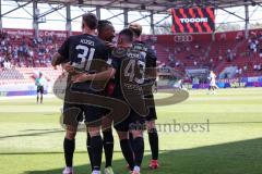 3. Liga; FC Ingolstadt 04 - Hallescher FC; Tor Jubel Treffer 1:0 Julian Kügel (31, FCI) Jannik Mause (7, FCI) Felix Keidel (43, FCI) Leon Guwara (6, FCI)