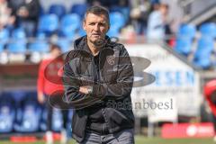 3. Liga; SV Meppen - FC Ingolstadt 04; warmup vor dem Spiel Cheftrainer Michael Köllner (FCI)