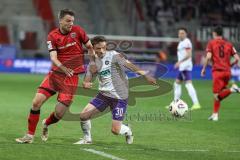 3. Liga; FC Ingolstadt 04 - Erzgebirge Aue; Max Besuschkow (17, FCI) Seiffert Moritz (30 Aue)