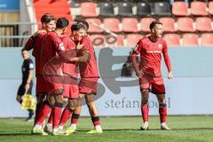 3. Liga; FC Ingolstadt 04 - 1. FC Saarbrücken; Tor Jubel Treffer Dennis Kaygin (10, FCI) Frederik Christensen (11, FCI) Marcel Costly (22, FCI) Fredrik Carlsen (8, FCI) Max Besuschkow (17, FCI)
