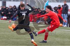 A-Junioren - Bundesliga Süd Fc Ingolstadt 04 - SC Freiburg -  Sekulovic Davide (Nr.7 - FC Ingolstadt A-Jugend) - Müller Ruben schwarz Freiburg - Foto: Meyer Jürgen