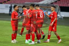 Bayernliga - U17 - Saison 2022/2023 - FC Ingolstadt 04 -  1860 München - Polat Arel rot FCI - Der 2:0 Führungstreffer  durch Polat Are rot FCI - Jubel - Foto: Meyer Jürgen