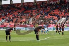 2.BL; FC Ingolstadt 04 - FC Hansa Rostock; Spiel ist aus, 0:0 unentschieden, Christian Gebauer (22, FCI) Stefan Kutschke (30, FCI) enttäuscht