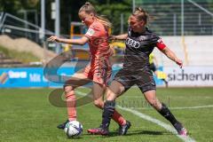 2. Frauen-Bundesliga - Saison 2021/2022 - FC Ingolstadt 04 - TSG 1899 Hoffenheim - Maier Ramona (#18 FCI) - Gerber Sophia rosa Hoffenheim - Foto: Meyer Jürgen