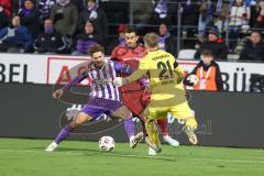 3. Liga; VfL Osnabrück - FC Ingolstadt 04; Torchance verpasst Fredrik Carlsen (8, FCI) Torwart Jonsson Lukas (21 VFL) Fabinski Robin (27 VFL)