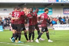 Toto-Pokal; VfB Eichstätt - FC Ingolstadt 04; Tor Jubel Treffer Pascal Testroet (37, FCI) Hawkins Jalen (20 FCI) Moussa Doumbouya (27, FCI) Nikola Stevanovic (15, FCI) Hans Nunoo Sarpei (18 FCI)