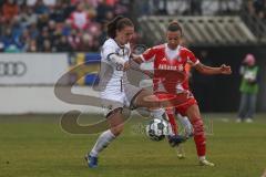 DFB -Pokal Frauen - Saison 2025/26 - FC Ingolstadt 04 Frauen - FC Bayern München - Stefanie Reischmann (Nr.24 - FC Ingolstadt Frauen I) - Caruso Arianna rot Bayern - Foto: Meyer Jürgen