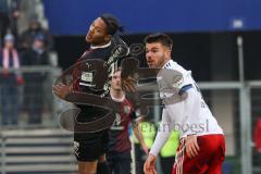 2.BL; Hamburger SV - FC Ingolstadt 04; Justin Butler (31, FCI) Vuskovic Mario (44 HSV)