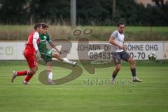 Landesliga - Saison 2026/27 - SV Manching - SC Cosmos Aystetten - Der 1:1 Ausgleichstreffer durch Sebastian  Graßl (Nr.10 - SV Manching) - Mrozek Daniel TW Aystetten - jubel - XXXXX - Foto: Meyer Jürgen
