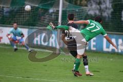 2023_10_21 - Kreisliga - Saison 2023/24 - FC Gerolfing - FC Fatih Ingolstadt - Marko Miskovic schwarz Fatih - Anastasios Porfyriadis grün Gerolfing - Foto: Meyer Jürgen