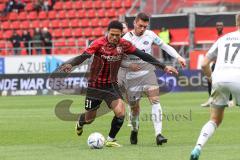 3. Liga; FC Ingolstadt 04 - 
VfB Oldenburg; Zweikampf Kampf um den Ball Justin Butler (31, FCI) Zietarski Robert (8 VfB)