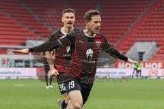 2.BL; FC Ingolstadt 04 - Hannover 96; Tor Jubel Treffer Marcel Gaus (19, FCI) Stefan Kutschke (30, FCI)