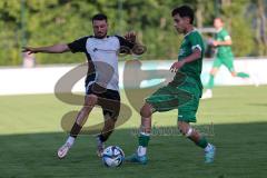 Bezirksliga - Saison 2025/26 - FC Gerolfing - TSV Ober./Unterh.stadt - Baris Soysal (Nr.22 - TSV Ober-/Unterh.stadt) - Ahmet Altay grün Gerolfing - Foto: Meyer Jürgen