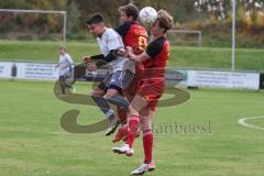 2023_11_5 - SV Kasing - TV Münchsmünster - Kreisliga - Saison 2023/24 - Andre Bräuning grau Münchsmünster - Tobias Wolfsfellner rot Kasing - Bernd Noll rechts rot Kasing -  Foto: Meyer Jürgen