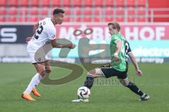 3. Liga; FC Ingolstadt 04 - Hannover 96 II; Marcel Costly (22, FCI) Westermeier Ben (42 H96) Zweikampf Kampf um den Ball