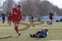 2. Frauen-Bundesliga Süd - Saison 2020/2021 - FC Ingolstadt 04 - FC Würzburger Kickers - Eberl Lisa rot FCI - Johann Hannah schwarz Würzburg - Foto: Meyer Jürgen