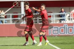 3. Liga; FC Ingolstadt 04 - 1. FC Saarbrücken; Tor Jubel Treffer Dennis Kaygin (10, FCI) Jonas Scholz (15, FCI)