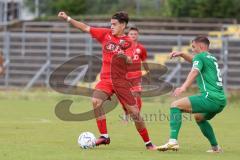 Bayernliga Nord - Saison 2023/2024 - FC Ingolstadt 04 - VFB Eichstätt - Valentin Hoti (Nr.6 - FCI U21) - Halbmeyer Jonas grün Eichtätt - Foto: Meyer Jürgen