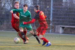 Testspiel - Bezirksfreundschaftsspiel - SV Kasing - TV Aiglsbach - Markus Schmidt grün Aiglsbach - Christian Hartwig rot Kasing - Foto: Jürgen Meyer