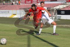 Bayernliga Süd - Saison 2022/2023 - FC Ingolstadt 04 -  TSV Dachau - Gashi Egson (Nr.9 - Fc Ingolstadt 04 II) - Kelmendi Arijanit weiss Dachau - Foto: Meyer Jürgen