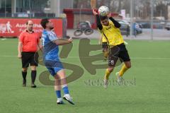 2024_2_17 - Saison 2023/24 - AUDI-Schanzer Amateur Cup - SV Hundszell - FC Hitzhofen/Oberzell  - Halbfinale 1 - Martin Kusche blau Hundszell - Fardin Gholami gelb Hitzhofen - Foto: Meyer Jürgen