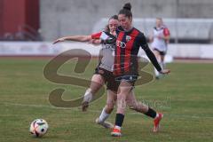 2. Bundesliga Frauen - Saison 2024/25 - FC Ingolstadt 04 Frauen - Eintracht Frankfurt II - Emma Kusch (Nr.9 - FCI Frauen) - Schäfer Helene weiss Frankfurt - Foto: Meyer Jürgen