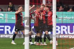 3. Liga; FC Ingolstadt 04 - FC Viktoria Köln; Tor Jubel Treffer 2:0, Benjamin Kanuric (8, FCI) Gustav Christensen (24, FCI) Tim Heike (9, FCI) Pascal Testroet (37, FCI) Max Besuschkow (17, FCI)