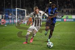 3. Liga - Saison 2026/27 - Waldhof Mannheim - FC Ingolstadt 04 - Olu Ogbemudia (Nr.14 - Waldhof Mannheim) - Lars Lokotsch (Nr.13 - FCI) - Foto: Meyer Jürgen