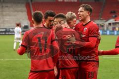 3. Liga; FC Ingolstadt 04 - TSG Hoffenheim II; Elfmeter Ausgleich 2:2 Marcel Costly (22, FCI) Fredrik Carlsen (8, FCI) Max Besuschkow (17, FCI) Julian Kügel (29, FCI) Max Plath (14 FCI)