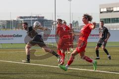 Bayernliga Süd - Saison 2022/2023 - FC Ingolstadt 04 -  TSV 1882 Landsberg - Gashi Egson (Nr.9 - Fc Ingolstadt 04 II) mit einer Torchance - Cabrera Juan Ignacio (Nr.27 - Fc Ingolstadt 04) - Schmeiser Sebastian links schwarz Landsberg - Foto: Meyer Jürgen