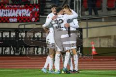 2.BL; 1. FC Nürnberg - FC Ingolstadt 04; Tor Jubel Treffer Filip Bilbija (35, FCI) Dennis Eckert Ayensa (7, FCI) Patrick Schmidt (32, FCI) Merlin Röhl (34, FCI)