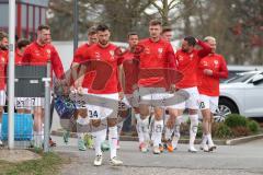 3. Liga - Saison 2023/24 - Testspiel - 1. FC Nürnberg - FC Ingolstadt 04 - Die Mannschaft auf dem Weg zum warm machen - XXXXX - Foto: Meyer Jürgen