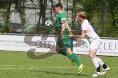 Bezirksliga - Saison 2024/25 - FC Gerolfing - SV Waldeck-München - Leo Zänger (Nr.11 - FC Gerolfing) - Lukas Obergrußberger weiss Waldeck - Foto: Meyer Jürgen