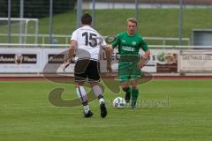 Toto-Pokal Donau/Isar 21/22 - TSV Gaimersheim - FC Gerolfing - Lukas Achhammer grün Gerolfing - Daniel Hofmann weiss Gaimersheim - Foto: Meyer Jürgen