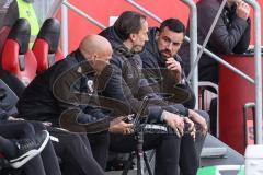 2.BL; FC Ingolstadt 04 - SC Paderborn 07; Cheftrainer Rüdiger Rehm (FCI) Sportmanager Malte Metzelder (FCI) Co-Trainer Mike Krannich (FCI)