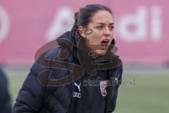 A - Junioren Bundesliga Süd/Südwest -  Saison 2021/2022 - FC Ingolstadt 04 - 1. FC Saarbrücken - Sabrina Wittmann Trainerin FCI schreit - Foto: Meyer Jürgen